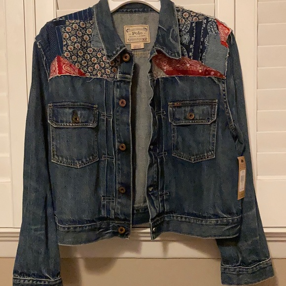 Polo Ralph Lauren Jackets & Blazers - Ralph Lauren patchwork denim jacket NWT size XL